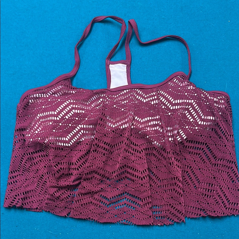 SO Lace Crochet Bikini Top - Deep Purple
